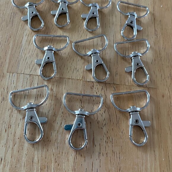 60 piece Swizel Snap Hook D Ring Metal Lobster Clasps - Picture 3 of 14